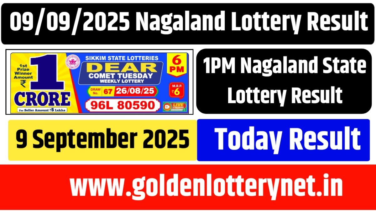 09.09.2025 Nagaland Lottery Result
