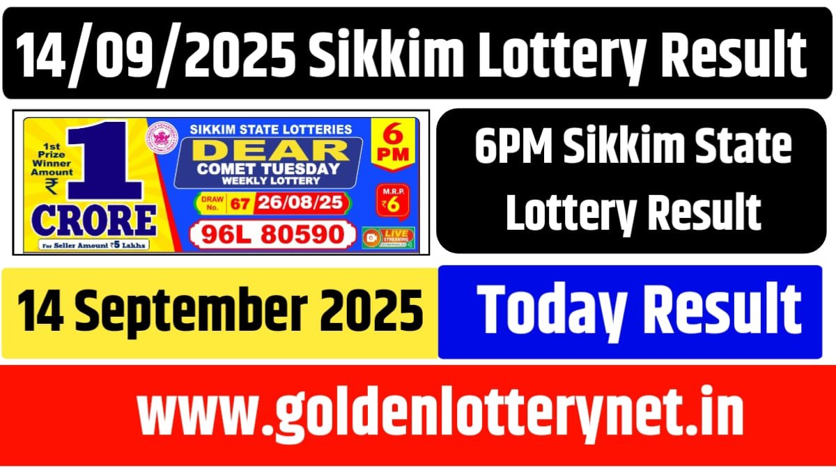 14.09.2025 Sikkim Lottery Result Download