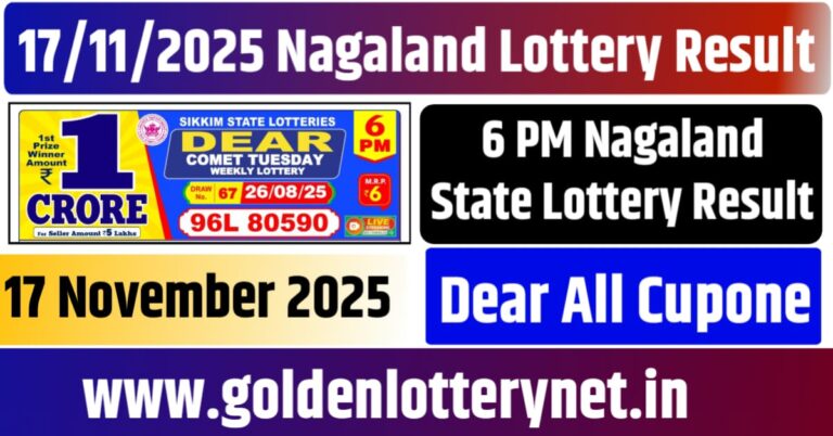 17.11.25 Nagaland Lottery 8 PM Result