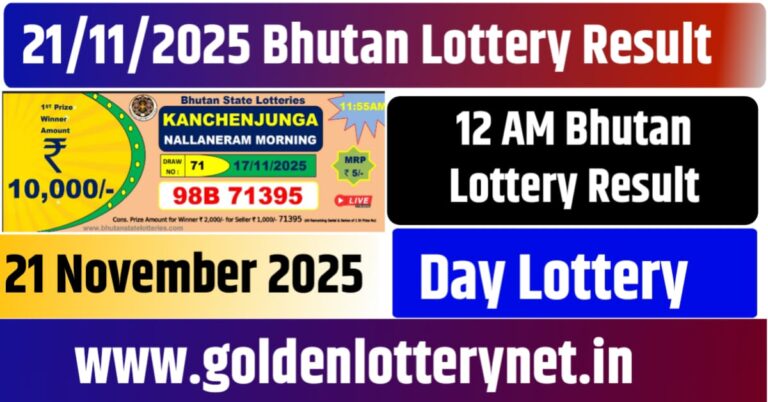 21.11.2025 Bhutan Lottery Result