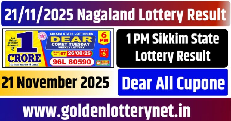 21.11.25 Nagaland Lottery Result